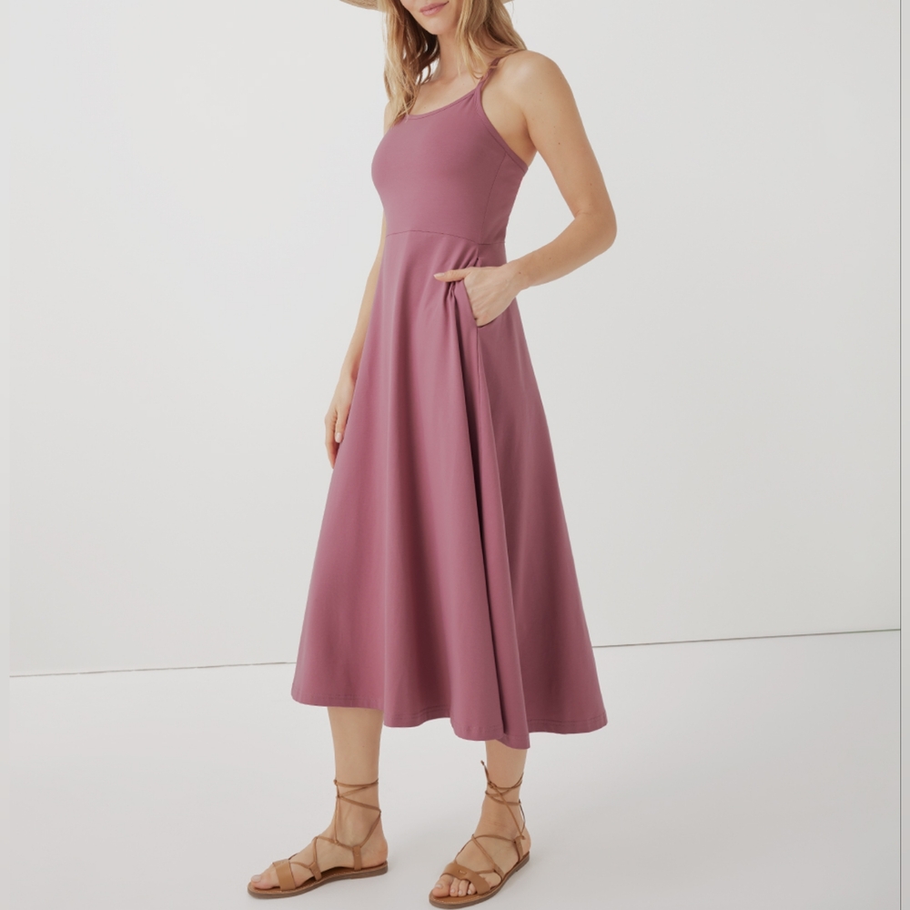 Pact - Women's Fit & Flare Midi Dress - Picture 3 of 9